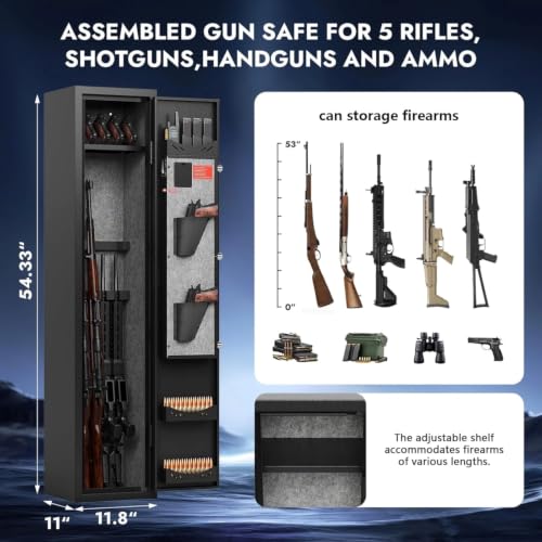 Image of KAER Long Gun Safe for Rifles and Pistols with Electronic Lock Assembled