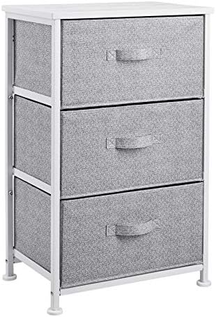 Amazon Basics Fabric 3-Drawer Storage Organizer Unit for Closet, Bronze