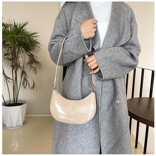 Image of Patent Leather Evening Purse Shiny Clutch MINI Hobos Armpit Shoulder Bag