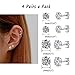 Sterling Silver Stud Earrings for Women | Tiny Round Cubic Zirconia Studs Hypoallergenic Earrings Set Piercing Jewelry for Men Girls,4 Pairs(2mm/3mm/4mm/5mm)