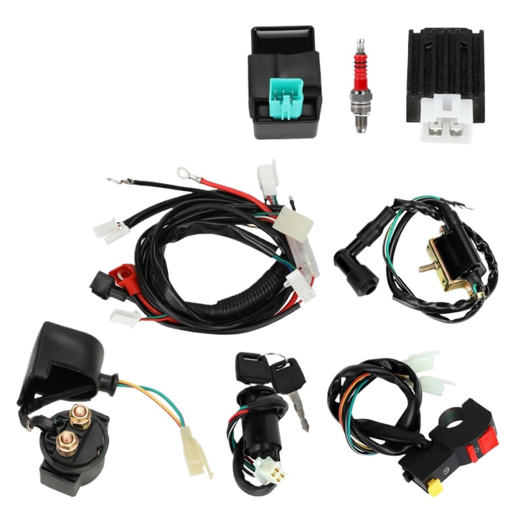 Cavo Elettrico Avviamento Elettrico Per Motore 4 Tempi 50Cc 70Cc 90Cc 110Cc Pit Bike Compatibile Con SSR 70 4 Wheelers