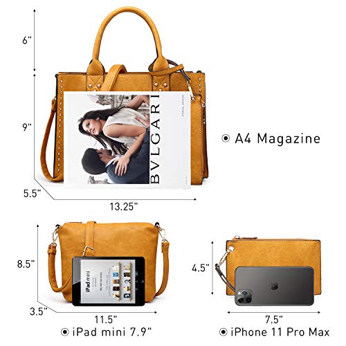 Image of Dasein Women's Designer Handbags Fashion Satchel Handbags Shoulder Bags Top Handle Work Bags w /Belt