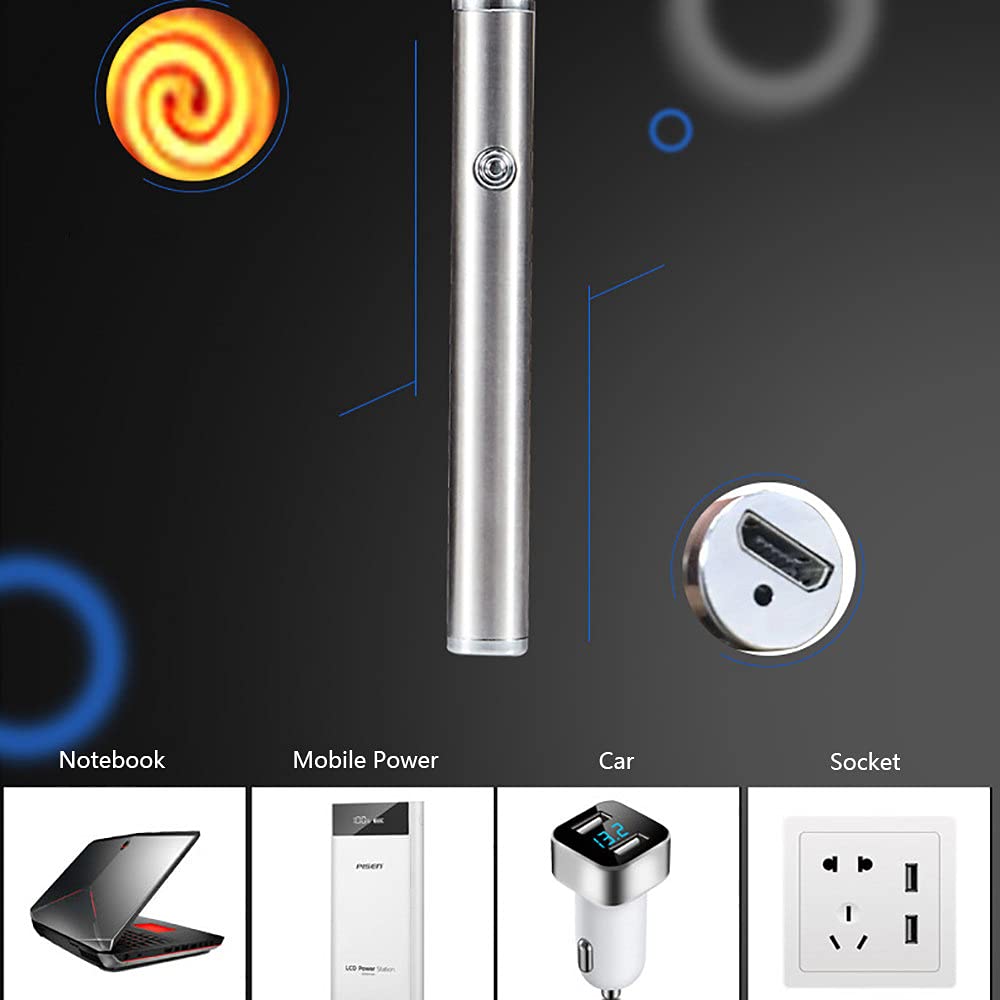 ÉTui à Cigarettes En MéTal Avec Briquet Portable,Hold 10 Smoke Cigarette  Box Briquets,Usb 2 En 1 Rechargeable Sans Flamme Coupe-Vent éLectrique,Pour  Hommes Cadeau De Festival,Silver-11.5cm×5.5cm : Amazon.fr: Mode