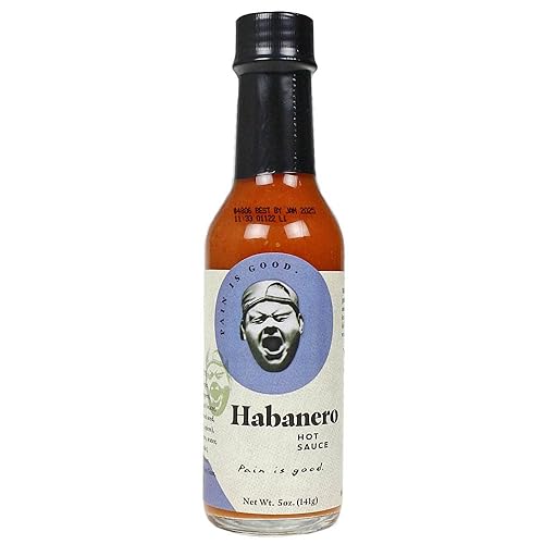 Pain is Good - Salsa picante Habanero - Botella de 5 oz - Hecho en Estados Unidos - Todos los ingredientes naturales, sin OMG, sin gluten, sin