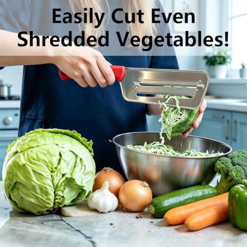 Image of Stainless Steel Cabbage Slicer Knife, Vegetable Cutter Tool for Coleslaw Maker, Manual Salad Chopper for Lettuce, Cabbage and Vegetables, Kitchen Cutting Tool for Home Cooking