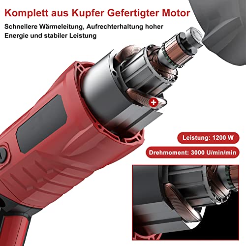 Foto von Fleischersäge Knochensäge Metzger Elektrisch für Kommerzielle Haushalt, Edelstahl Elektrische Fleisch-Säbelsägen Variable Geschwindigkeit (Rot, 900W)