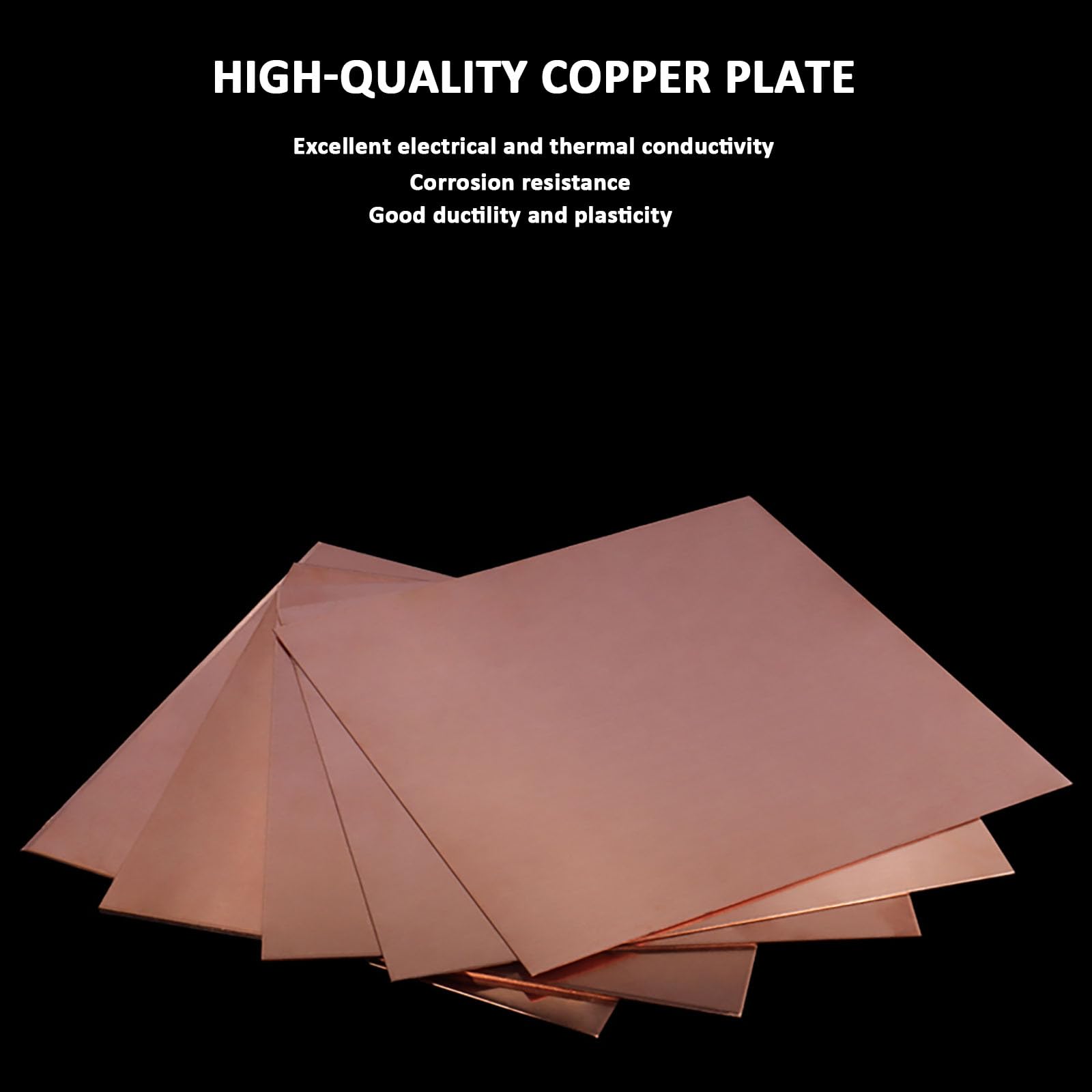 COYOUCO 2 Pieces of 0.5mm Thick Copper Plates Suitable for Craft Making, Model Making, DIY Projects,100mm*100mm