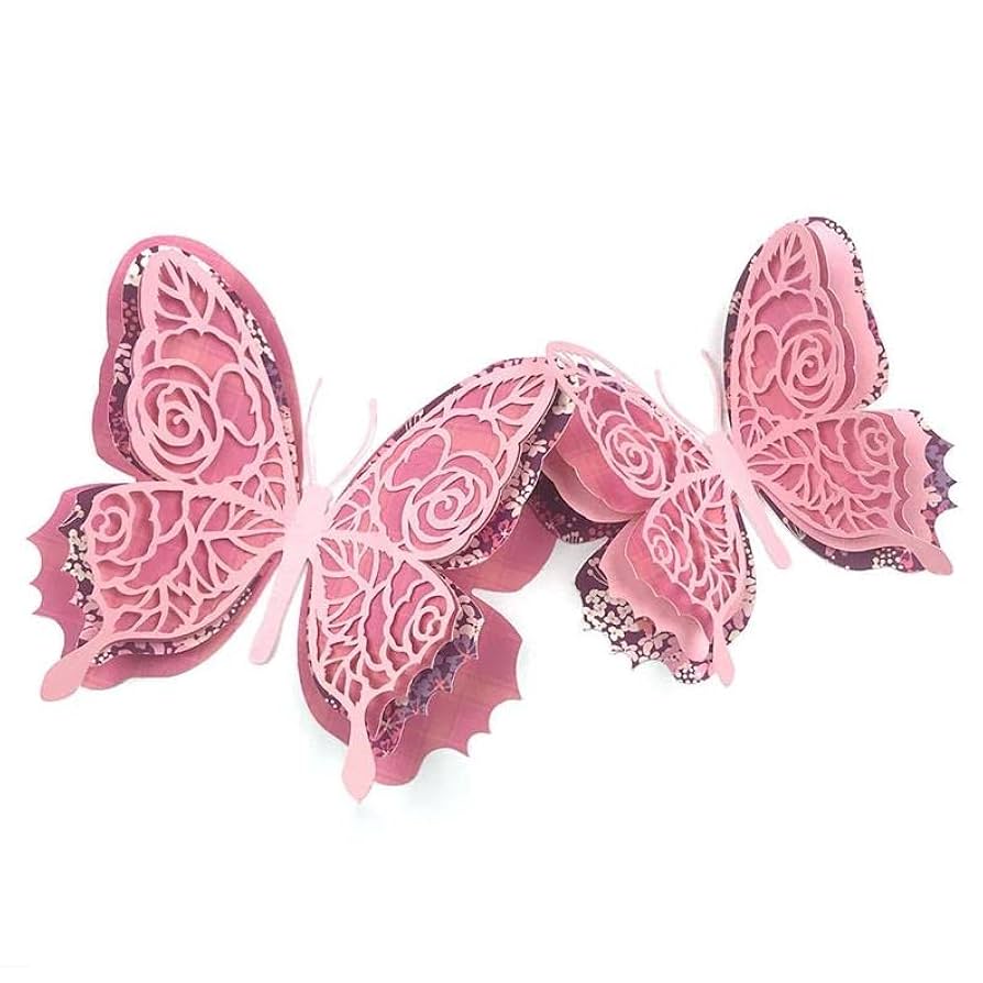 Amazon.com: 4pcs 3D flower Butterfly Metal Cutting Die Cuts ...