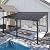 Aoxun 12' x 16' Gazebo for Patio, Wall-Mounted Lean to Gazebo Pergola with Roof, Hard Top Heavy Duty Awnings for Backyard, Deck
