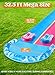 JOYIN 32.5FT Water Slide and 2 Inflatable Boards, Extra Long Heavy Duty Double Lawn Waterslide with Sprinkler for Kids Adults Backyard Summer Water Toy Outdoor Fun, Blue, Pink