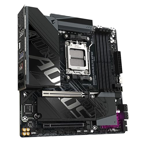 Image of GIGABYTE B850M AORUS Elite WIFI6E Motherboard - AMD Ryzen 9000 Series CPUs, 12+2+2 Phases Digital VRM, up to 8200MHz DDR5 (OC), 1xPCIe 5.0 + 1xPCIe 4.0 M.2, WiFi 6E, 2.5GbE LAN, USB 3.2 Gen 2