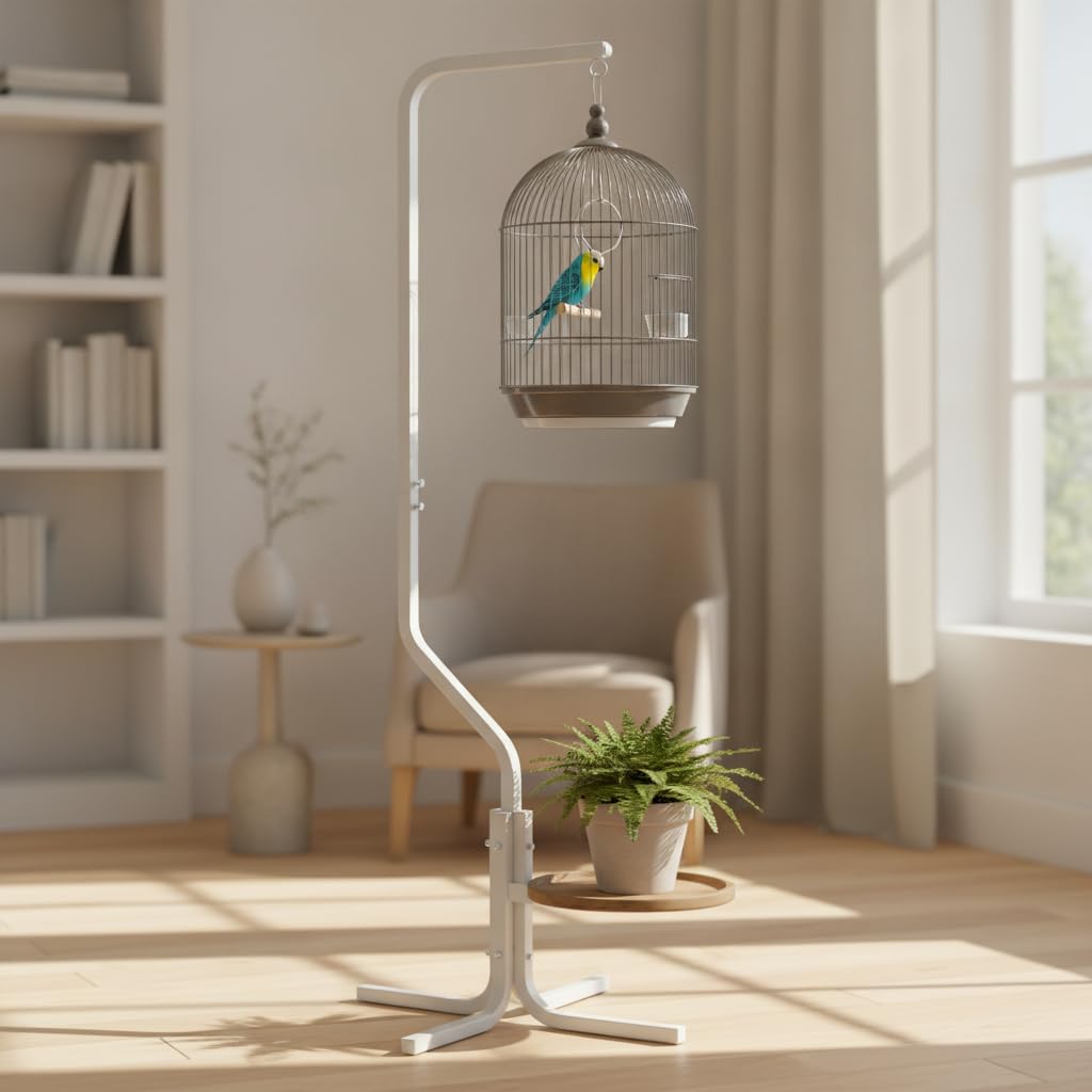 Support Cage à Oiseaux sur Pied