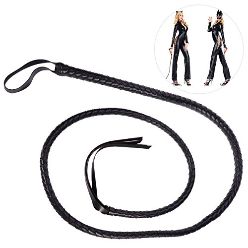 Tinksky 1.6m Catwoman Whip for Halloween (Black)
