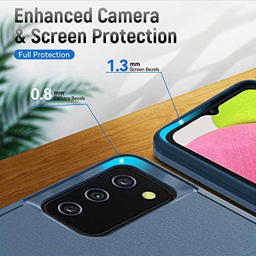 Image of for Samsung Galaxy A03S Case with HD Screen Protector, Blue