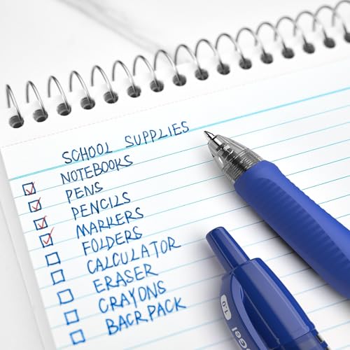 Image of STAPLES Retractable Gel Pens, Bold Point 1.0mm, Blue Ink, 36 Pack - ProGel Smooth‑Flow Pens for High‑Volume Office Use
