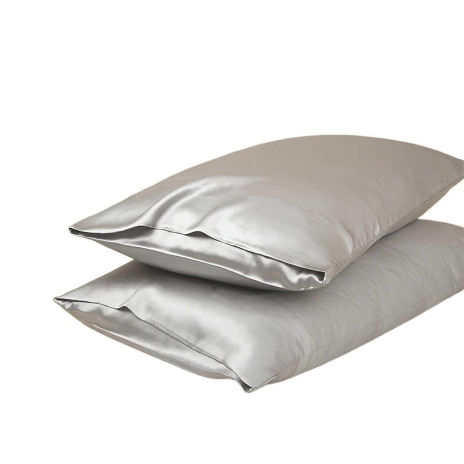 Taie d'oreiller en soie anti-friction et anti-rides beige grey 51x66