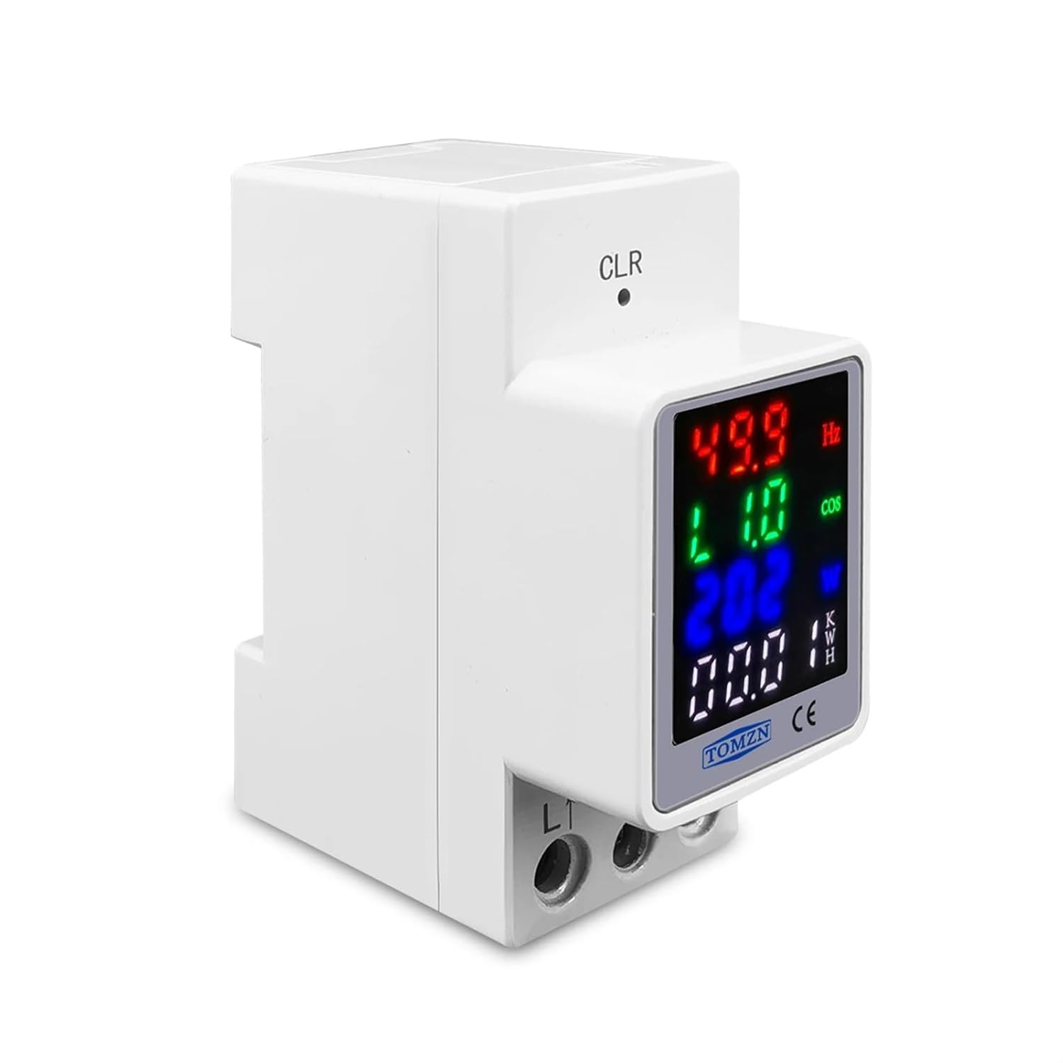 4IN1 din Rail AC 110V 220V 100A Voltage Current KWH Electric Energy Monitor Meter Voltmeter Ammeter Wattmeter(AC 160-275V)