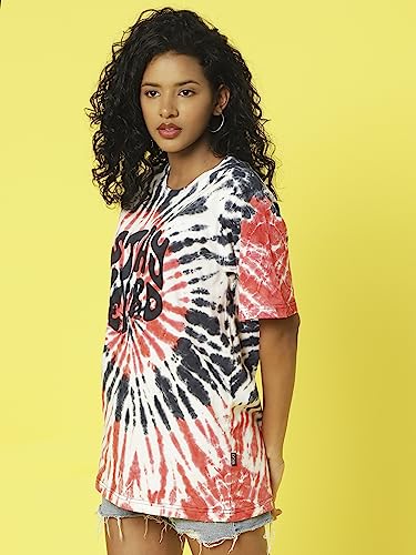 Image of RIGO Women's Oversized Fit Top (WTOP376-1432-L Navy Red