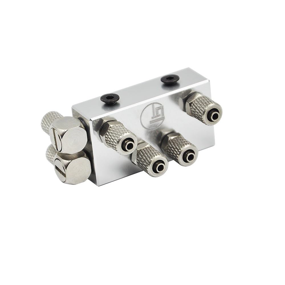 1-calowy, dwuwyjściowy dystrybutor oleju hydraulicznego Zintegrowany trójkanałowy do części ramienia koparki metalowej 1/14 RC(Silver)