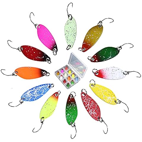 12 Stück Fishing Forellen Spoon Set Cover