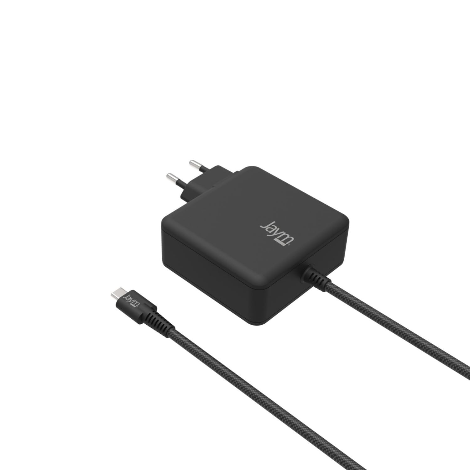 GaN - Cargador de red (100 W, ultrarrápido), USB-C PD & PPS, cable trenzado integrado de 2 m, compatible con MacBook Pro/Air, iPad Pro, iPhone 17/16 serie, Samsung Galaxy S26/S25 serie, PC Dell /HP