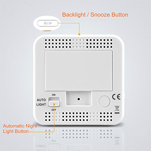 mewmewcat Mini Relógio Digital Portátil com Temperatura Data de Exibição de Tempo Bom Multifuncional