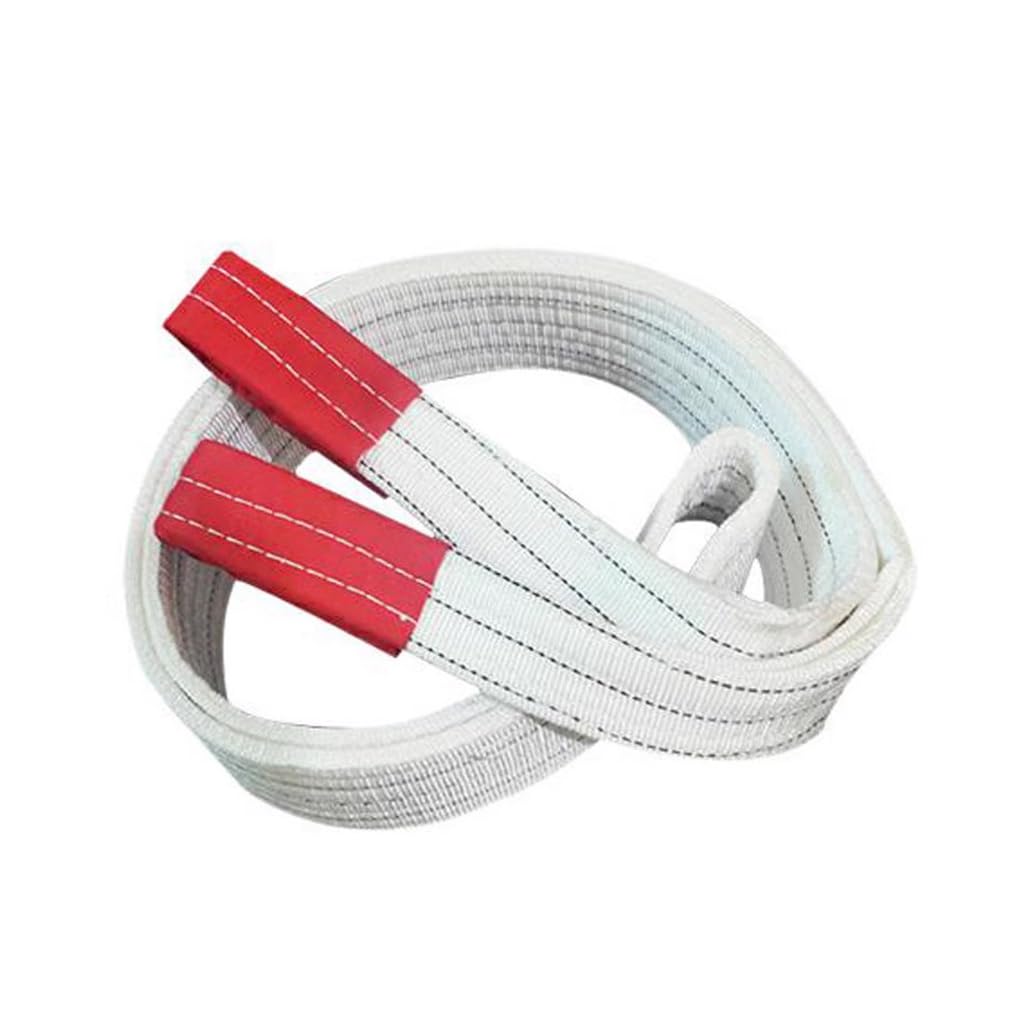 NGDFGR Industrial Lifting Belt Flat Flexible Crane Belt Lifting Belt Soft White Thickened White Flat Lifting Belt Industrial Lifting Rope Trailer Rope,2T-9M