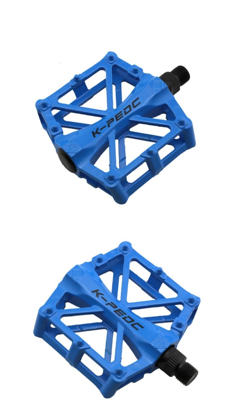 JIASHUNHE Bike Pedals Bicycle Pedal Aluminum Alloy Bike MTB Road Cycling Sealed Pedals For Ultra-Light Parts(Blue)