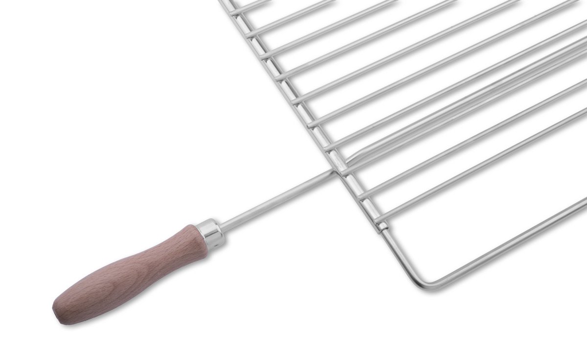 DEOS Roestvrij stalen grillrooster, 60 x 45 cm, robuust grillrooster