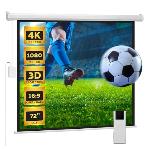 Pyle 72" Portable Motorized Matte White Projector Screen - Automatic Projection Display with Wall/Ceiling Mount, Remote and Case - for Home Movie Theater, Slide/Video Showing - PRJELMT76