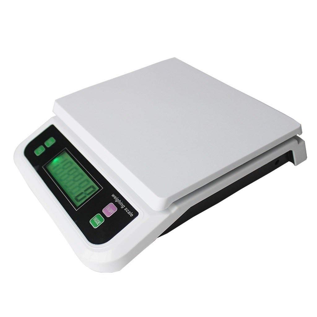 1g Elektroniczna waga kuchenna Waga elektroniczna Waga Przenośna waga do pakowania Waga Cyfrowa waga żywnościowa Gotowanie domowe Pieczenie Owoce Ważenie Multifuncti(biały 30 kg)