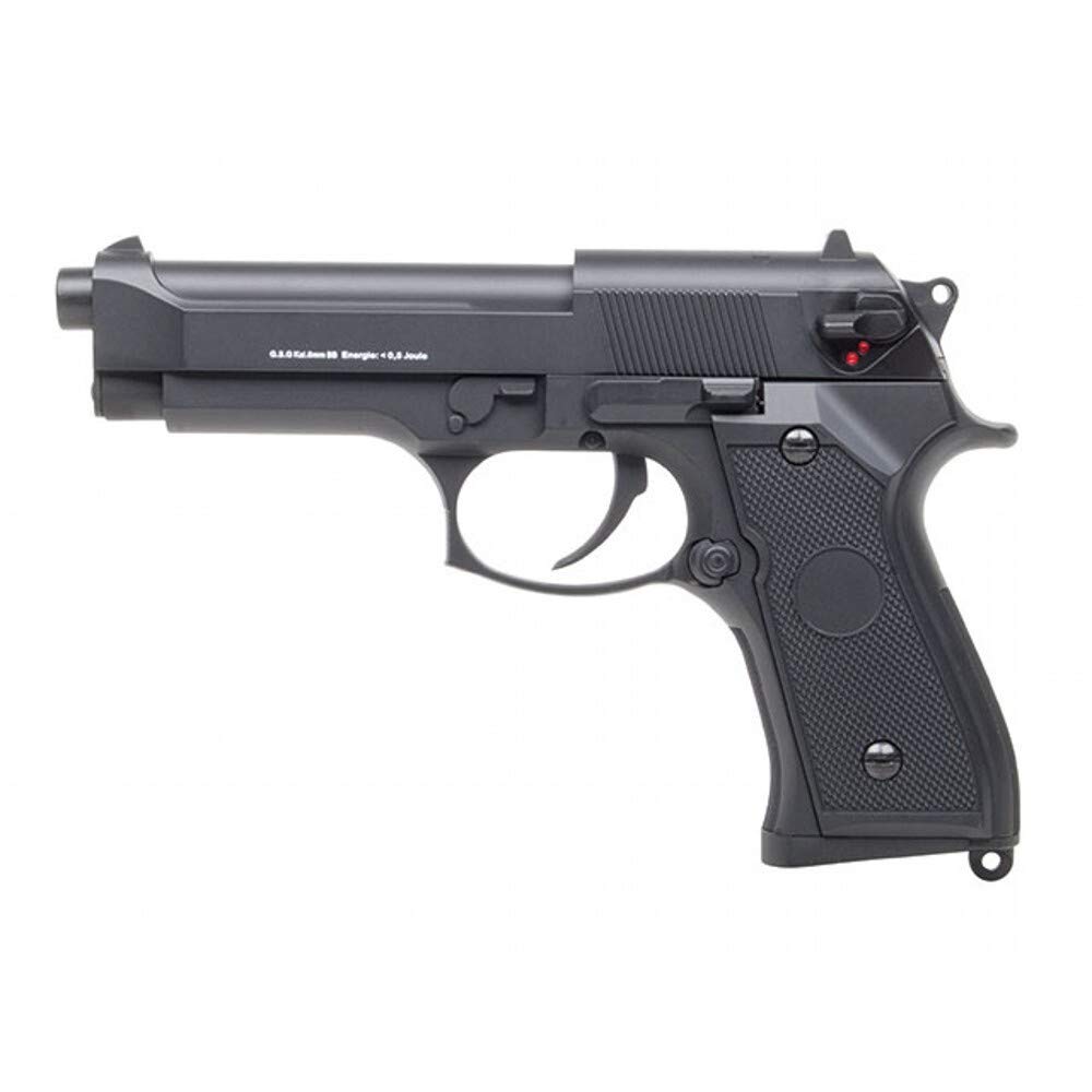 Cyma - Pistola softair CM126/M92 AEP Airsoft 0,5 J + batteria e caricatore + OpTacs Patch