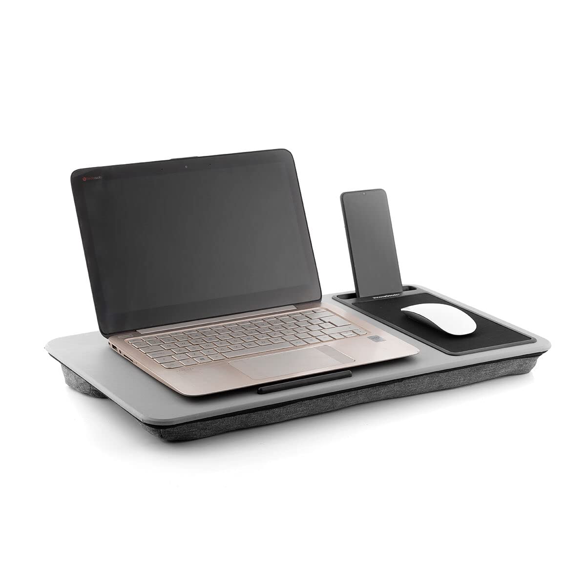 InnovaGoods® Scrivania portatile per computer con cuscino XL Deskion, lavora o studia comodamente ed ergonomicamente, con un design da scrivania e cuscino XL, ideale per casa e ufficio.