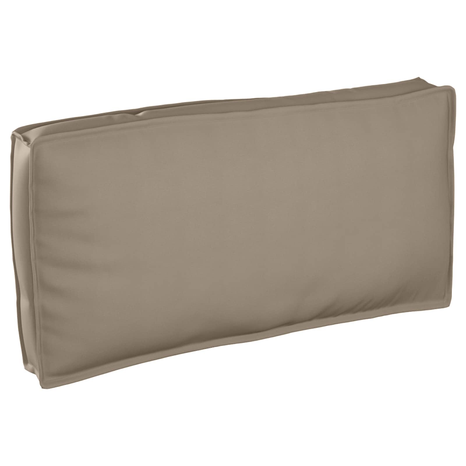 Coussin moderne taupe 120x60 cm pour remplacer une assise de canapé affaissée