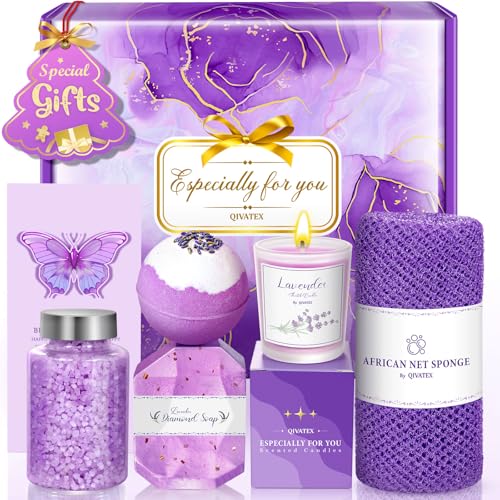 Qivatex Bath Gift Set, Birthday Gifts for Women Her Sister Mom Wife Auntie Grandma Friends, Relaxing...