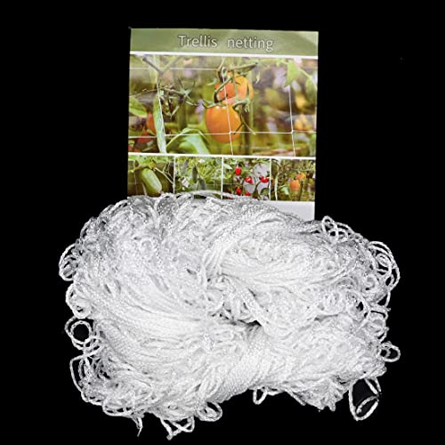 LINSOCLE Filet à Ramer 1,5m X 10m Filet pour Plantes Grimpantes, Grande Maille Filet Tuteur, Treillis de Jardin pou Récolte De Tomates, Raisins, Concombres et Plantes...