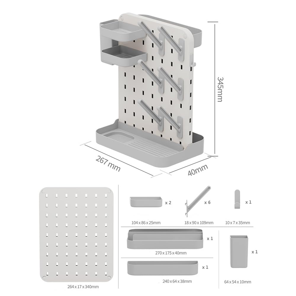 Baby Bottle Drying Rack, DIY Large Vertical Bottle Dryer Rack Holder, Detachable Space Saving Countertop Drying Rack by JZF (Green) - Image 2