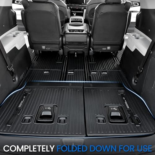 Image of Cargo Lower Mat Backrest Mats for 2022-2025 2026 Kia Carnival, All Weather TPE Seat Back Liners Trunk Lower Well Mat Cargo Liner Accessories
