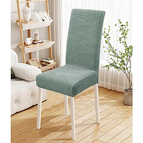 Fuloon 4pcs Chair Covers Dining Room Chair Cover Spandex Polyester High Chair Covers Protector Removable Washable Slipcovers green - Image 3