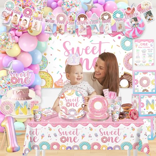 Image of cocomigo Sweet One Birthday Party Decorations, All-in-1 Set for 20 Guests