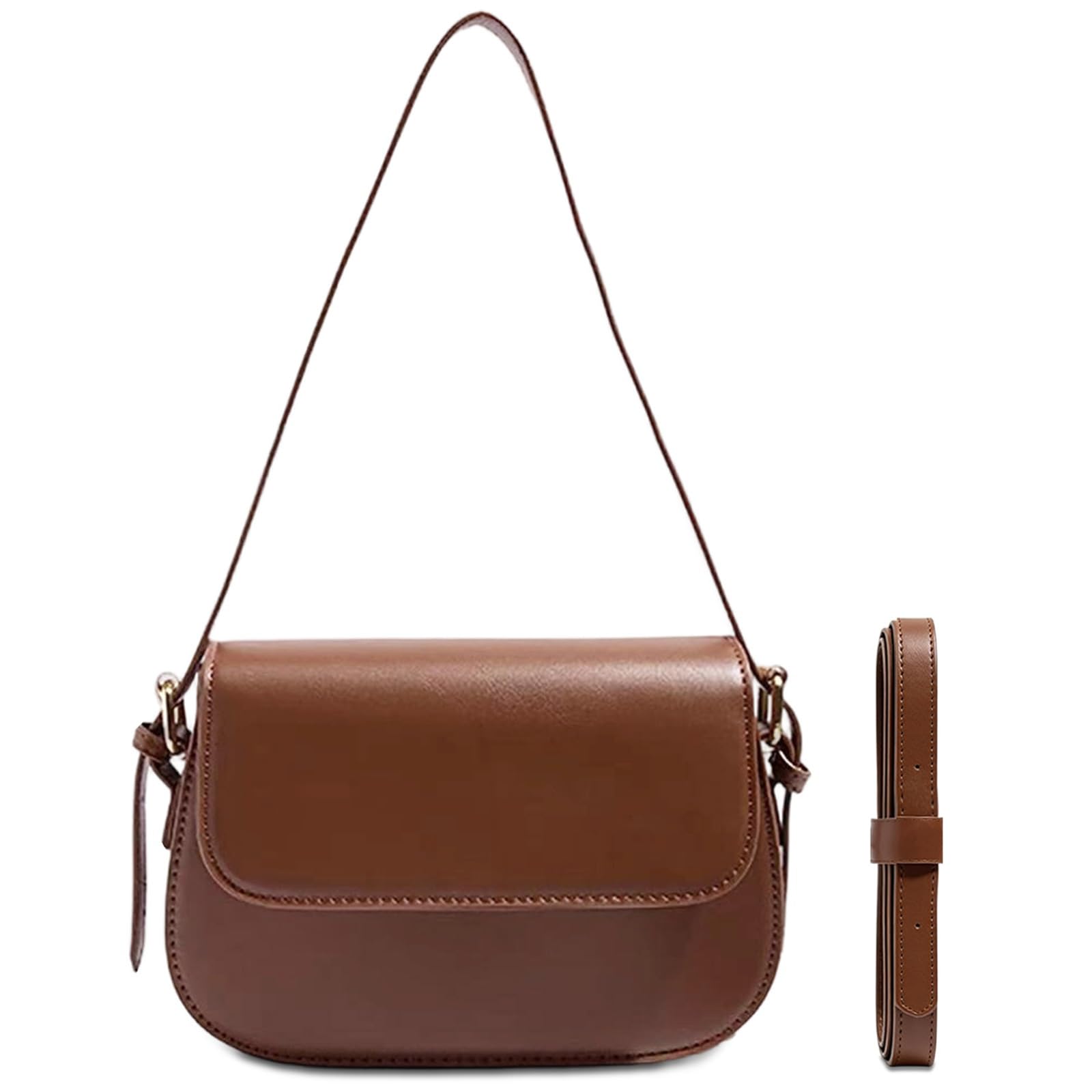 Borsa Donna Tracolla Elegante in Pelle Sintetica – Borsa a Spalla Borsetta a Mano Nera Moda con Tracolla Regolabile per Ufficio, Shopping, Serata