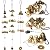 Eorbow 3 Packs Lucky Wind Chimes, Chinese Wind Bell, 6-Bell Vintage Hanging Bell Chimes with Gourd Dragon Peacock Coin for Good Luck Wealth Blessing, Home Garden Patio Decoration