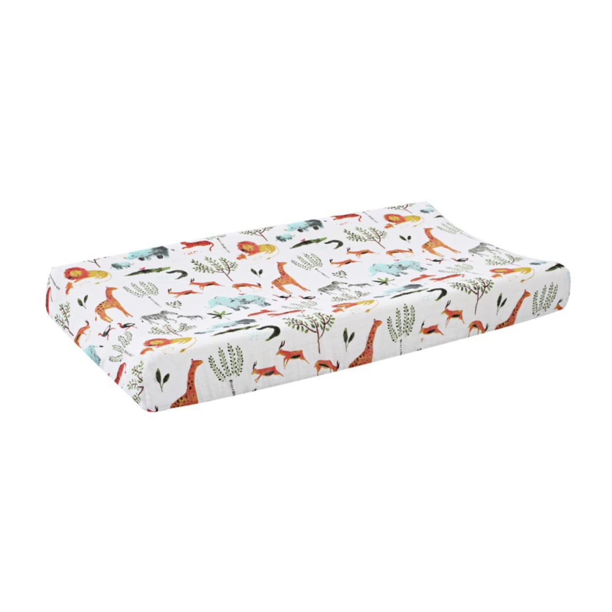 Toyvian 5piezas Funda De Colchón Cambiador De Cubierta De Cambiador De Orgánico Diseño De Animales del Bosque Lavable y Reutilizable para Cuidado Infantil