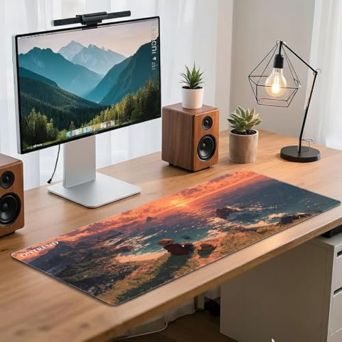 Image of ON TREND Anime Series Printed Mouse pad with Anti-fray Stitching, Waterproof Surface & Non-Slip Rubber Base Gaming Mouse Mat for Laptop, Computer & Desk (Large Extended -23x11 Inch) (Luffy)