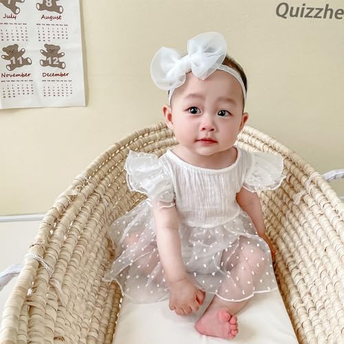 Baby Girls Cute Bow Headbands Elegant Flower Hairbands Soft Elastic Lace Hairbands Newborn Infant Toddlers Kids Hair Accessories Baby Shower Gifts (Style6)4