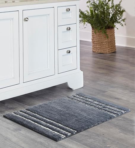 Image of Obsessions Ultra Soft Solid Bath Mat - Premium 1950 GSM Density, Anti-Skid Safety Backing & Superior Absorbency for Quick-Dry Comfort (40x60 cm, Charcoal)