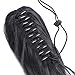 Oubeca Synthetic Claw Clip Ponytail Extensions Straight Short Pony Tail Hair Pieces For Women (1B Natural Black)