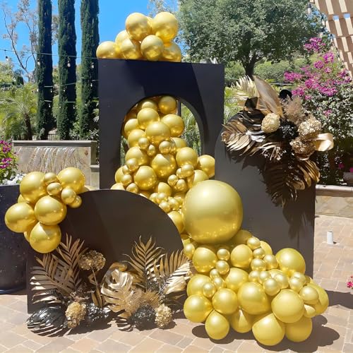 Miniatura 5 de Unisun Globos Dorados Metalizados, 50 Unidades De 12 Pulgadas Cromados Para Fiesta De Cumpleaños, Baby Shower, Boda, Compromiso, Graduación, Aniversario Decoración Para Mujeres, Hombres, Niños