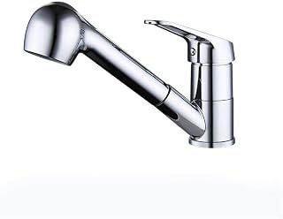 Todo Cobre Grifo De La Cocina De Extensión De La Boquilla De La Manguera Lavabo Con La Extracción En Aerosol De La Cabeza Del Grifo Grifo Maneta Mano Individual Puede Girar.