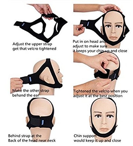 Jern Black Adjustable Anti Snoring Chin Strap #TOP4